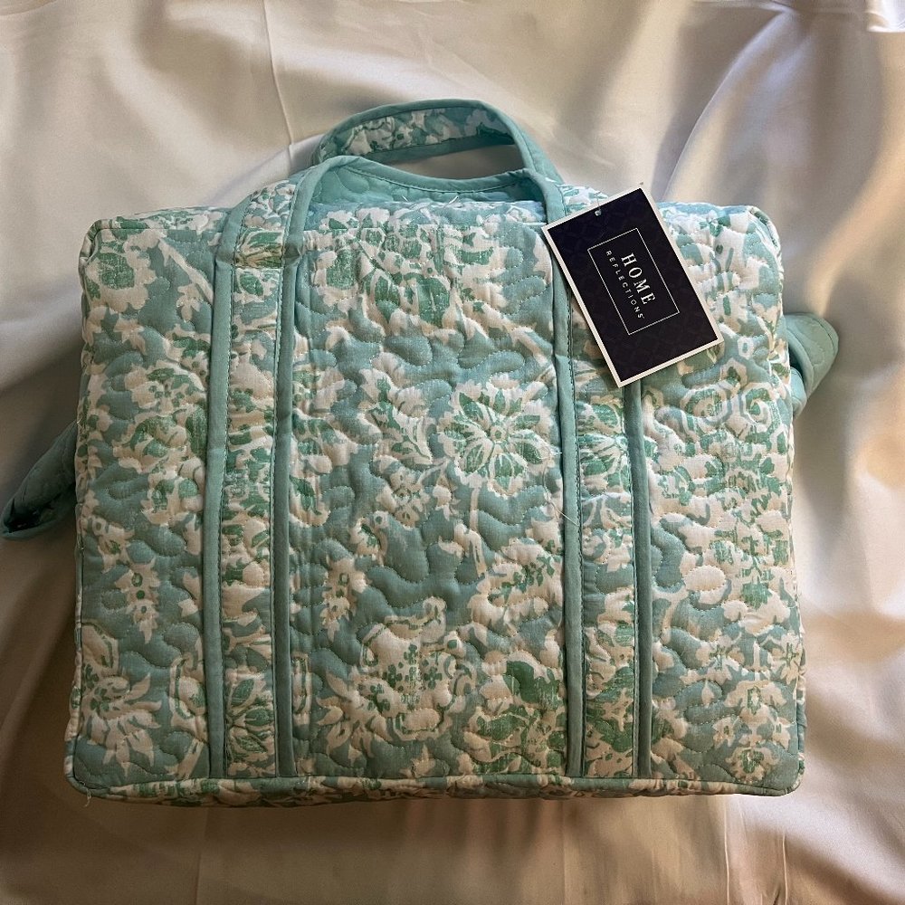 Home Reflections Reversible 3-Piece Quilt Set with Tote